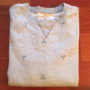 Merona | Crewneck Gray Boat-Oar Print